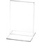 Plymor Clear Acrylic Sign Display / Literature Holder (Bottom-Load), 3.5" W x 5" H